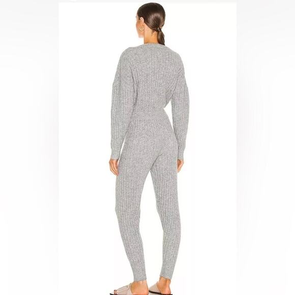Central Park West Juniper Knit Jumpsuit in Heather Grey Long Sleeve L /NWOT - Picture 3 of 14